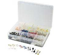 TRU COMPONENTS 737030 Assortiment d'embouts simples 0.5 mm², 0.75 mm², 1 mm², 1.5 mm², 2.5 mm², 4 mm², 6 mm², 10 mm² orange