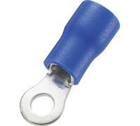 TRU COMPONENTS 738208 Cosse à oeillet Section max.=2.50 mm² Ø du trou=10.5 mm partiellement isolé bleu 100 pc(s)