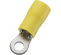 TRU COMPONENTS 738406 Cosse à oeillet Section max.=6 mm² Ø du trou=10.5 mm partiellement isolé jaune 50 pc(s)