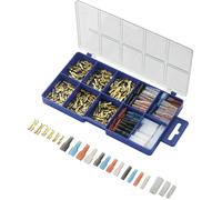 TRU COMPONENTS 739647 Assortiment de cosses à sertir 0.104 mm² 2.50 mm² transparent, noir, rouge, bleu 260 pc(s)