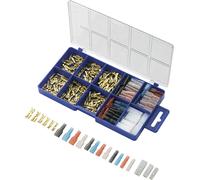 TRU COMPONENTS 739647 Assortiment de cosses à sertir 0.104 mm² 2.50 mm² transparent, noir, rouge, bleu 260 pc(s)