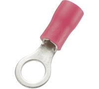 TRU COMPONENTS 746048 Cosse à oeillet Section max.=1.50 mm² Ø du trou=4.3 mm partiellement isolé rouge 100 pc(s)