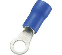 TRU COMPONENTS 746542 Cosse à oeillet Section max.=2.50 mm² Ø du trou=4.2 mm partiellement isolé bleu 100 pc(s)
