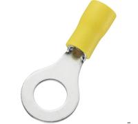 TRU COMPONENTS 746750 Cosse à oeillet Section max.=6 mm² Ø du trou=8.4 mm partiellement isolé jaune 50 pc(s)