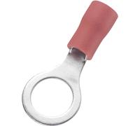 TRU COMPONENTS 746762 Cosse à oeillet Section max.=1.50 mm² Ø du trou=8.4 mm partiellement isolé rouge 100 pc(s)
