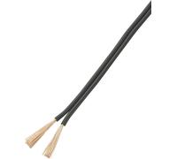 TRU COMPONENTS 93030c526 Fil de câblage 2 x 0.50 mm² noir 50 m