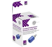 TRU COMPONENTS Assortiment de connecteurs de test embase femelle, verticale bleu 10 pc(s)