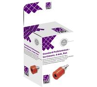 TRU COMPONENTS Assortiment de connecteurs de test embase femelle, verticale rouge 10 pc(s)
