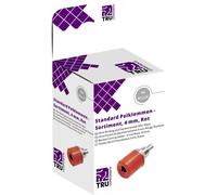 TRU COMPONENTS Assortiment de connecteurs de test embase femelle, verticale rouge 10 pc(s)