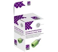 TRU COMPONENTS Assortiment de connecteurs de test embase femelle, verticale vert 10 pc(s)