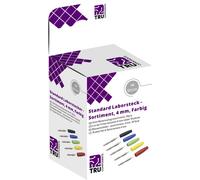 TRU COMPONENTS Assortiment de connecteurs de test mâle, droit noir, rouge, bleu, jaune, vert 10 parties