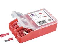 TRU COMPONENTS Assortiment de cosses à sertir 0.5 mm² 1.5 mm² rouge 140 pc(s) entièrement isolé