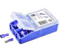 TRU COMPONENTS Assortiment de cosses à sertir 1.5 mm² 2.5 mm² bleu 140 pc(s) entièrement isolé