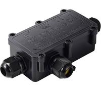 TRU COMPONENTS Boîte de déflecteur IP68 étanche 3 entrées, 0,5-2,5 mm² TC-14745272 noir TRU COMPONENTS Contenu