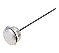 Tru Components Bouton-poussoir 22 mm 1 NO Acier inoxydable, Bouton + interrupteur, Argent