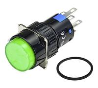 TRU COMPONENTS Bouton-poussoir lumineux à rappel 250 V/AC 3 A 1 x On/(Off) à rappel vert (Ø) 18 mm IP65 1 pc(s)