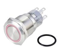 Tru Components Bouton-poussoir série LAS1-AGQ-11ZE, Bouton + interrupteur, Argent