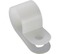 TRU COMPONENTS Bride de montage vissable 532032 Plage de Ø du faisceau 12 mm (max) naturel 25 pc(s)