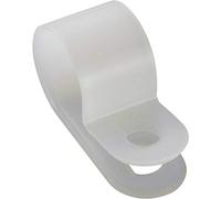 TRU COMPONENTS Bride de montage vissable 532032 Plage de Ø du faisceau 12 mm (max) naturel 25 pc(s)