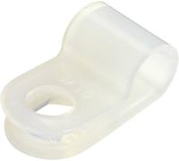 TRU COMPONENTS Bride de montage vissable TC-6645704 Plage de Ø du faisceau 5 mm (max) transparent 100 pc(s)