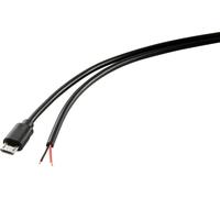 TRU COMPONENTS Câble d'alimentation Raspberry Pi®, BBC micro:bit [1x USB 2.0 mâle Micro-B - 1x extrémité(s) ouverte(s)] 1.00