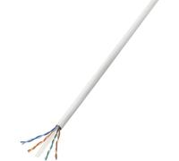 TRU COMPONENTS Câble réseau CAT 6 U/UTP 4 x 2 x 0.27 mm² blanc 25 m