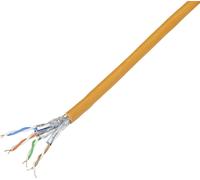 TRU COMPONENTS Câble réseau CAT 7 S/FTP 4 x 2 x 0.26 mm² orange 100 m