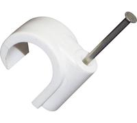 TRU COMPONENTS Cavalier 523530 Plage de Ø du faisceau 14 mm (max) blanc mat 100 pc(s)