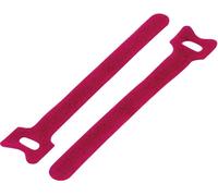 TRU COMPONENTS Collier de serrage auto-agrippant pour grouper partie velours et partie agrippante (L x l) 210 mm x 16 mm rouge 20