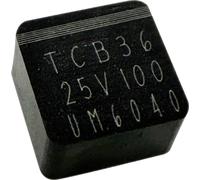 TRU COMPONENTS Condensateur électrolytique CMS 0603 100 µF 25 V 20 % (L x l x H) 6.5 x 6.5 x 3.0 mm 1 pc(s)