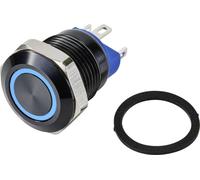 Tru Components Drucktaster Serie GQ12, Bouton + interrupteur, Bleu