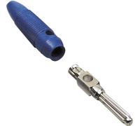 TRU COMPONENTS Fiche banane mâle, droit Ø de la broche: 4 mm bleu 100 pc(s)