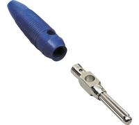 TRU COMPONENTS Fiche banane mâle, droit Ø de la broche: 4 mm bleu