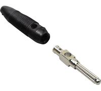 TRU COMPONENTS Fiche banane mâle, droit Ø de la broche: 4 mm noir 100 pc(s)