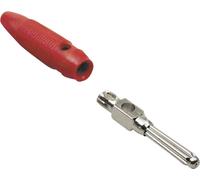 TRU COMPONENTS Fiche banane mâle, droit Ø de la broche: 4 mm rouge 100 pc(s)