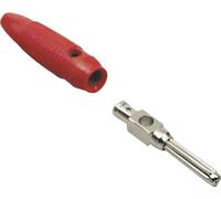 TRU COMPONENTS Fiche banane mâle, droit Ø de la broche: 4 mm rouge 100 pc(s)