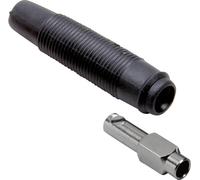 TRU COMPONENTS Fiche femelle de laboratoire femelle, droit Ø de la broche: 4 mm noir 100 pc(s)