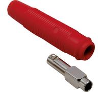 TRU COMPONENTS Fiche femelle de laboratoire femelle, droit Ø de la broche: 4 mm rouge 100 pc(s)