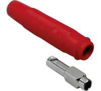 TRU COMPONENTS Fiche femelle de laboratoire femelle, droit Ø de la broche: 4 mm rouge
