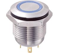TRU COMPONENTS GQ16F-10E/J/B/12V Bouton-poussoir antivandalisme 48 V/DC 2 A 1 x Off/(On) à rappel bleu IP65 1 pc(s)