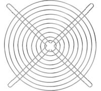 TRU COMPONENTS Grille de ventilation 1 pc(s) (l x H) 200 mm x 200 mm acier