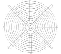 TRU Components Grille de ventilation 280 x 280 mm acier 1 pièce