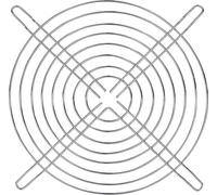 TRU COMPONENTS Grille de ventilation (l x H) 172 mm x 172 mm acier