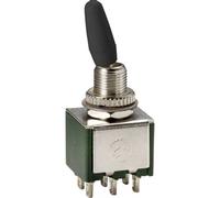 Tru Components Interrupteur à bascule miniature 2 pôles 250 V/AC 2A, Bouton + interrupteur