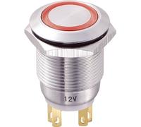 Tru Components Interrupteur à pression anti-vandale, Bouton + interrupteur, Argent