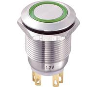 Tru Components Interrupteur à pression anti-vandale, Bouton + interrupteur, Argent