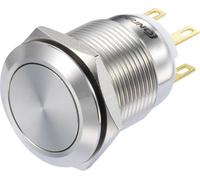 Tru Components Interrupteur à pression, Bouton + interrupteur, Argent