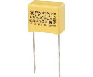 TRU COMPONENTS MKP-X2 Condensateur anti-parasite MKP-X2 sortie radiale 0.47 µF 275 V/AC 10 % 15 mm (L x l x H) 18 x 10 x 16 mm