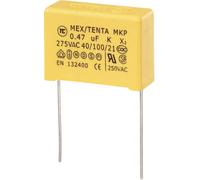 TRU COMPONENTS MKP-X2 Condensateur anti-parasite MKP-X2 sortie radiale 0.47 µF 275 V/AC 10 % 22.5 mm (L x l x H) 26.5 x 8.5 x 17