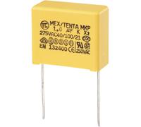 TRU COMPONENTS MKP-X2 Condensateur anti-parasite MKP-X2 sortie radiale 1 µF 275 V/AC 10 % 22.5 mm (L x l x H) 26.5 x 12.5 x 21.5